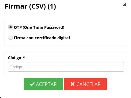 Autenticación para firma no criptográfica por niveles de seguridad