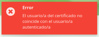 Error de alta de certificado