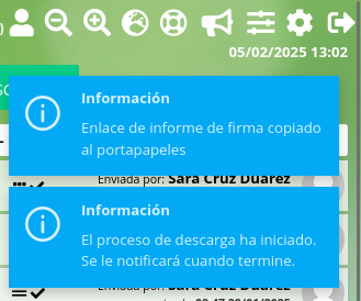 Notificaciones informativas en una descarga masiva asíncrona Notificaciones informativas en una descarga masiva asíncrona